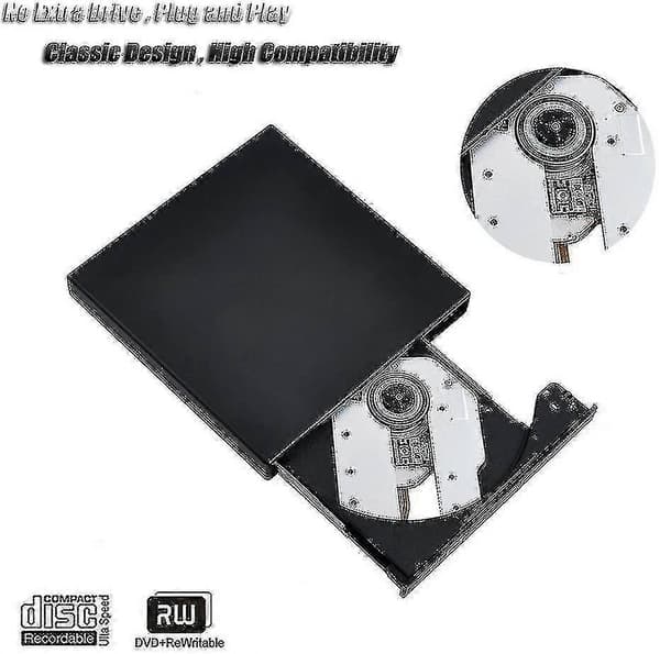 Ekstern DVD-drev med CD-brænder (kombination), USB-interface (FMY)