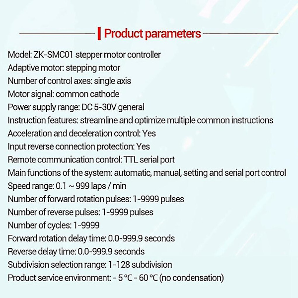 42 57 Stepper Motor Controller Positiv Revers Vinkel Puls Hastighetskontrollkort Programmerbar Plc Se  (FMY)