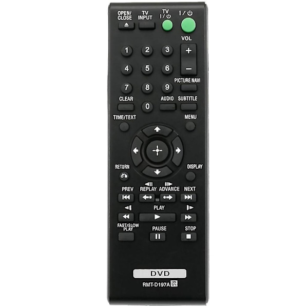 RMT-D197A Fjernkontroll for Sony CD/DVD-spiller DVP-SR510H DVP-SR210P DVP-SR510 DVP-SR210 DVPSR510H DVPSR210P DVPSR510 DVPSR210  (FMY)