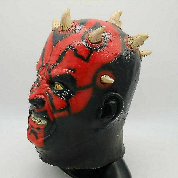 Star Wars Darth Maul Deluxe Adult Evil Scary Pukunaamio Latex Halloween Party (FMY)