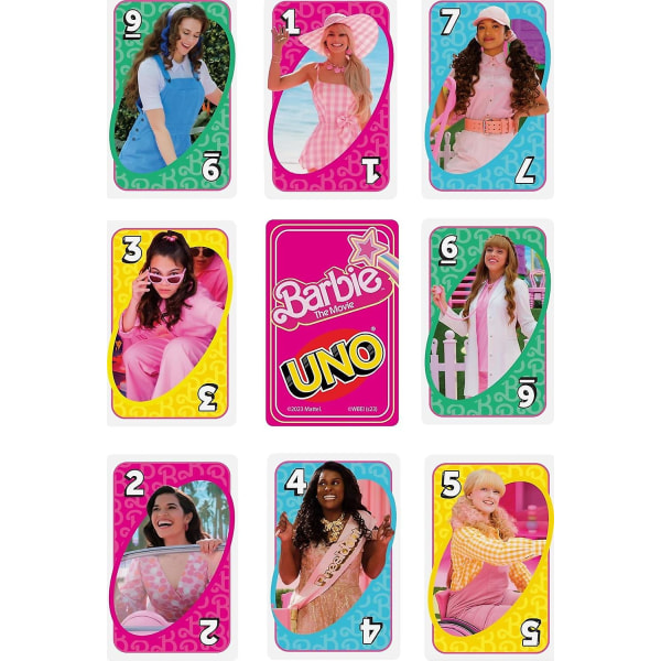 Mattel Games UNO Barbie The Movie Card Game Family Card Game (FMY)