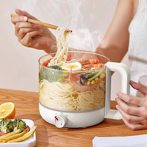 1,2 litran monitoiminen sähkökeitin kannettava riisinkeitin opiskelija-asuntolaan säädettävä borosilikaattilasinen sähkökuumennusastia 220 V (FMY) With steamer