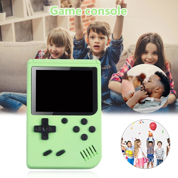 Sisäänrakennettu 500 klassista peliä Retro-videopelikonsoli Lasten lahja (FMY) green