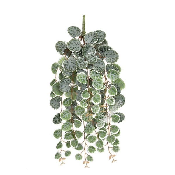 QingHai Kunstig Hengende Hjerteranke Plante Veggmontert Lavt Vedlikehold Falsk Eucalyptus Simulert Rotting (FMY) Green