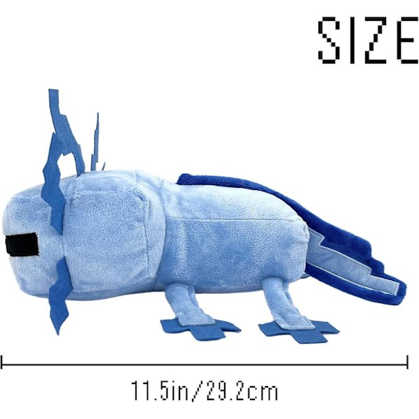 Blå Axolotl Plysch Plysch Fylld Leksak Mjuk Kudde Dekorationer För Videospel Fans, Barnkalas Favorit Present För Helger  (FMY)