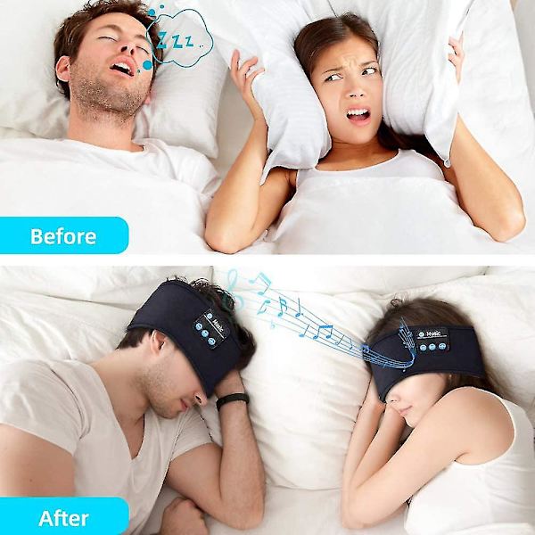 Uni Sleep - Bluetooth-kuulokkeet hihnalla, täydellinen urheiluun (FMY) Black
