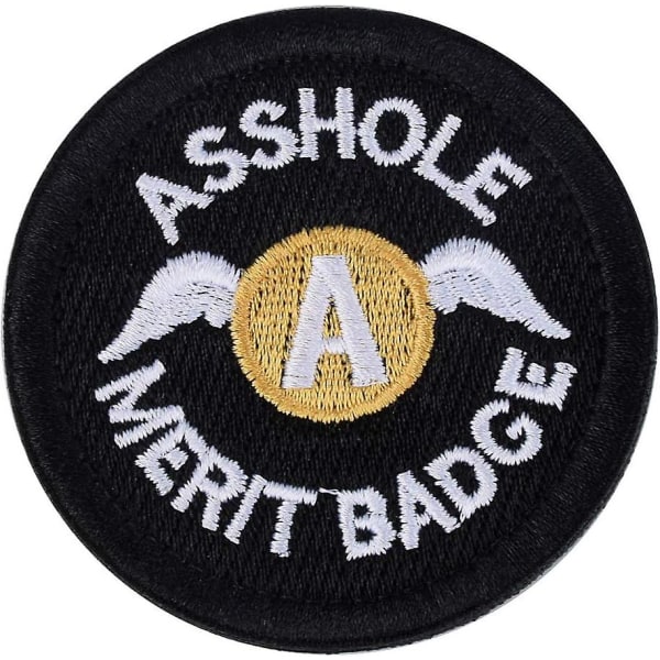 Asshole Merit Badge Patch - Broderi Morale Tactical Patch Hook And Loop  (FMY)