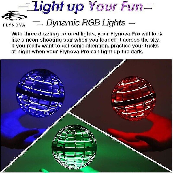 4-pack Pro Hover Ball LED Spinner Ball Orb Leksak (FMY)