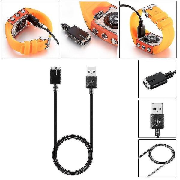 1m USB strømlader hurtiglading datakabel for Polar M430 GPS løpeklokke (FMY)