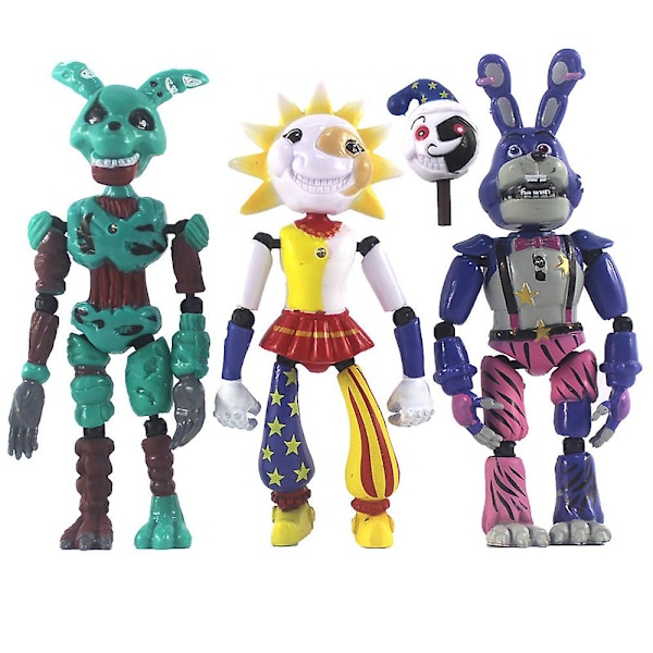 3/4/5 kpl Fnaf Five Nights At Freddy's toimintahahmot malli lapset pojat tytöt lelut lahjat (FMY) 3Pcs