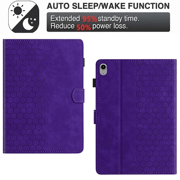Präglat Läderfodral för iPad 10:e Gen 10.9 2022 (FMY) Purple