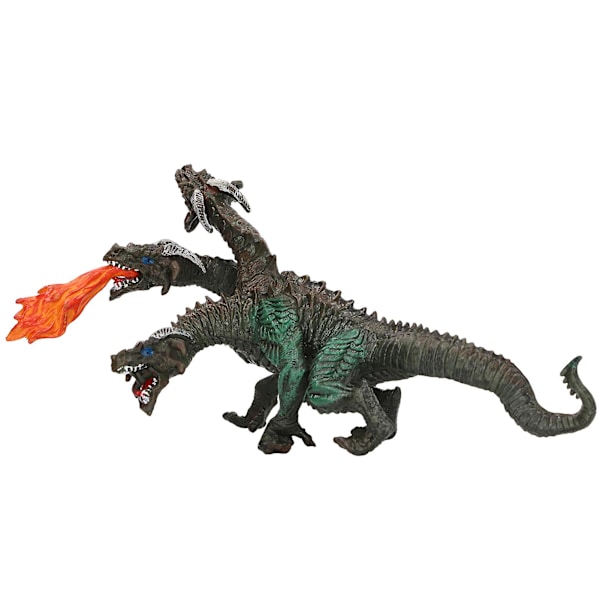 Simulerad Dinosaurie Modell med 3 Huvuden och Eldsprutande för Utbildande Jurassic Djursamling (FMY)