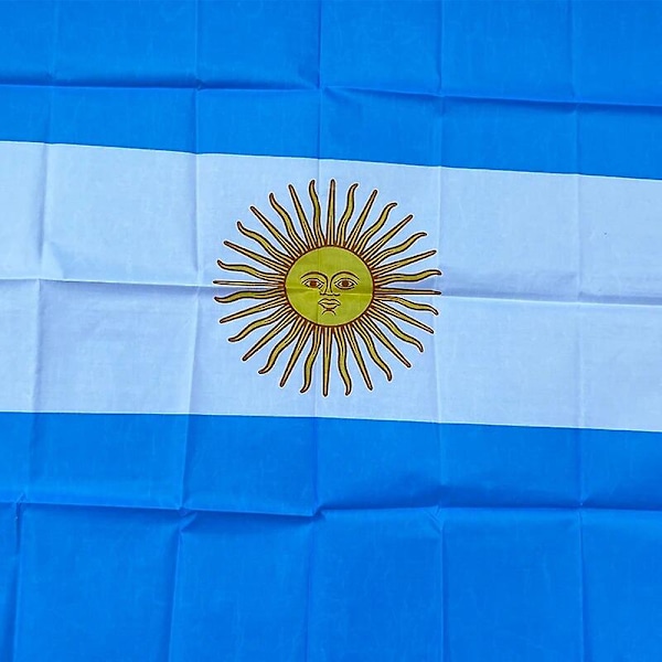 NYT Argentina Flag 3ft x 5ft hængende Argentina  Flag Polyester standard Flag Banner  (FMY) WHITE 90 x 150cm