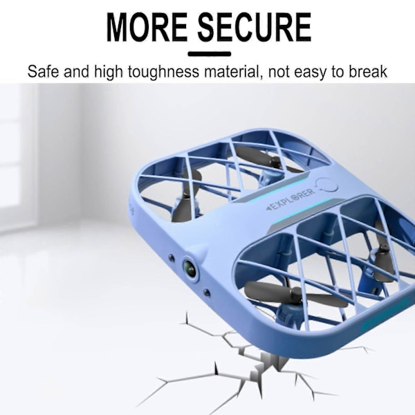 Fire Intelligente Hover Mini Uav Fjernkontroll Fly Wifi Hd 4k Kamera Oppladbart Batteri (FMY) Blue