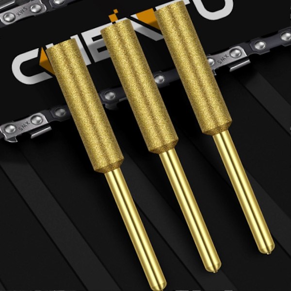 12 stk Motorsagbits Titanbelagt Diamantsliper Høy Hardhet Elektrisk Motorsagfil-YuJia 4.8mm