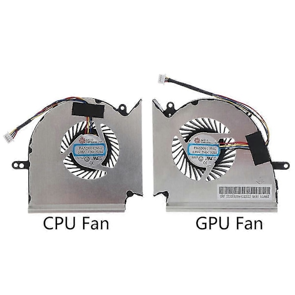 CPU Køleblæser til MSI GE75 GP75 GE63 GP63 GL63 Bærbar computer 5V 4-polet GPU Radiator (FMY) CPU GPU