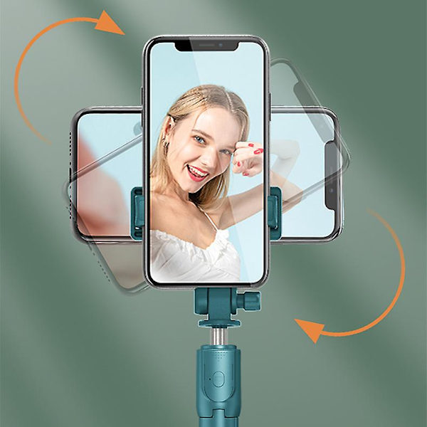 Taitettava Langaton Selfie-tikku Säädettävällä Täyttövalolla Kannettava (FMY)