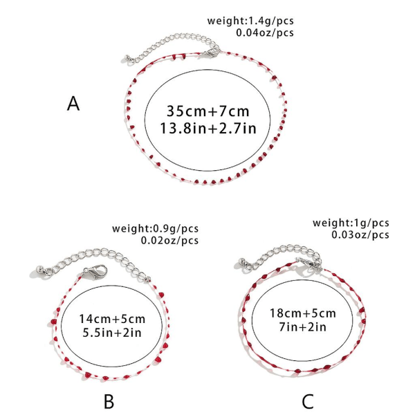 Unikt gotisk bloddråpe armbånd halskjede ankelkjede kjede personlighet smykker uregelmessig blodig ankelkjede (FMY)