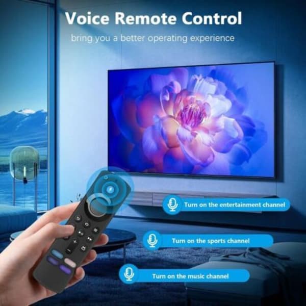 Röstfjärrkontroll (3:e generationen), 4 snabbvalsknappar för Smart TV (Lite, Gen 2, 3, 4K, Cube)（FMY）