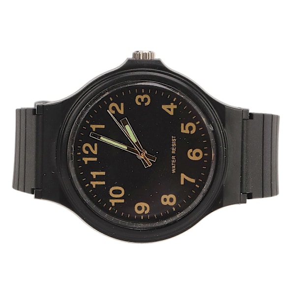 Quartz Klokke Stille Vanntett Store Tall Minimalistisk Sportsklokke for Studenter Gutter Jenter (FMY) Black