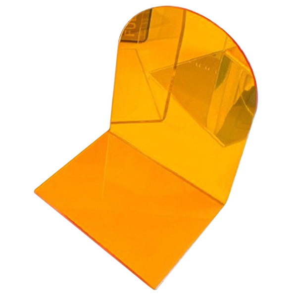 1 Par Bokstöd Tjock Non-Slip Transparent Akryl Dekorativt Tungt Bokstöd För Student Kontor L-Formad (FMY) Orange