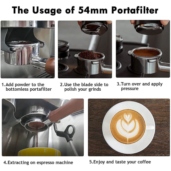 Pohjaton portafilter 54mm Breville Barista -sarjalle ja espressolle