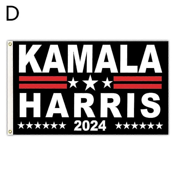 Kamala Harris 2024 -lippu 3x5 jalkaa, Harris presidentinvaaleihin -lippu messinkisilmukoilla (FMY) D