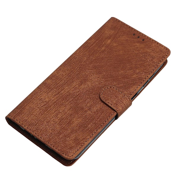 Väska för Motorola Moto G54 5G - Skinn-touch PU-läder Plånboksfodral med Stativ (FMY) Brown