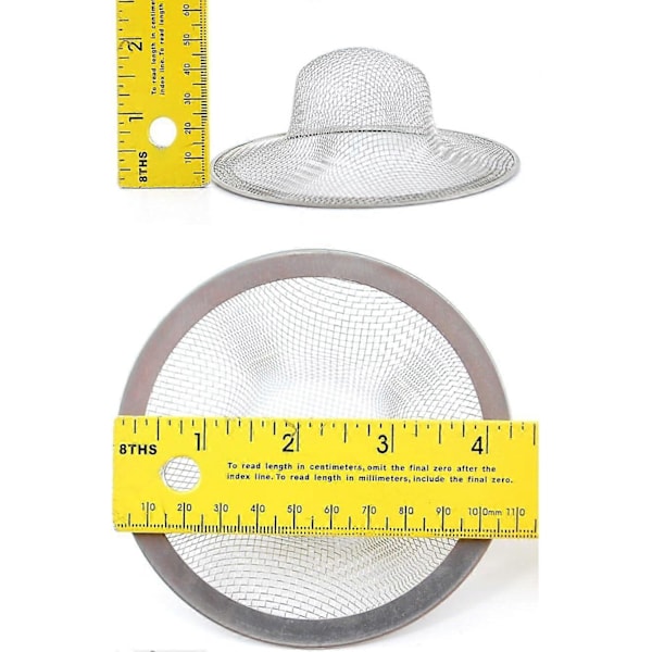 Rustfri stål vask og karbad si, til 2.25 tommer diameter hul, pakke med 4 (FMY)
