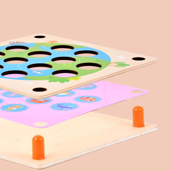 Sarjakuvapulmalelu leikkimiseen Tangram Instant Muistiharjoituskortti Esikouluopetuksellinen lajittelutiiviste Lelu Toddler G (FMY)