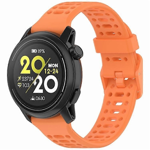Kompatibel med Coros Pace 2 / Apex 2 / Apex 42mm Silikone Urrem Ensfarvet 20mm Urrem (FMY) Orange