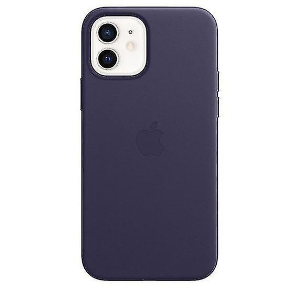 Lädertelefonfodral för Iphone 12 Mini Läderfodral med Magsafe  (FMY) Deep Violet