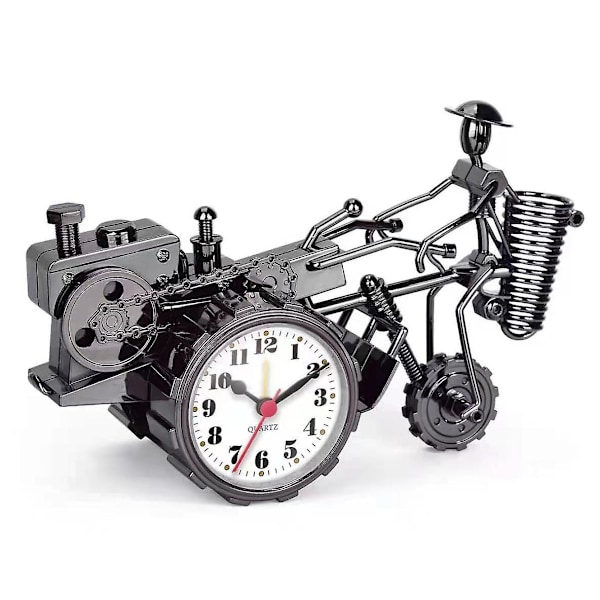 Retro Alarm Clock Tractor Clock Ornaments Creative Pencil Holder  (FMY)