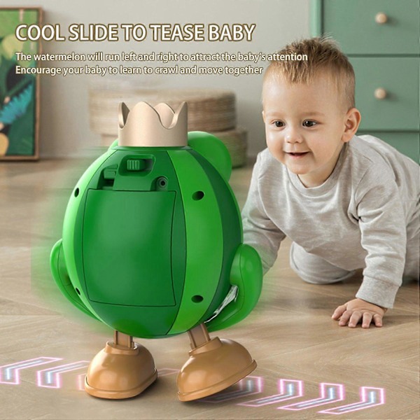 Elektrisk Dansende Vannmelon Robot Leke med Musikk LED Lys Interaktiv Gående Prins for Barn (FMY)