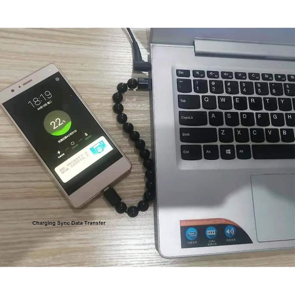 Käytettävä USB -puhelimen latauskaapelin rannerengas Type-c Microusb Androids -puhelimille (FMY)