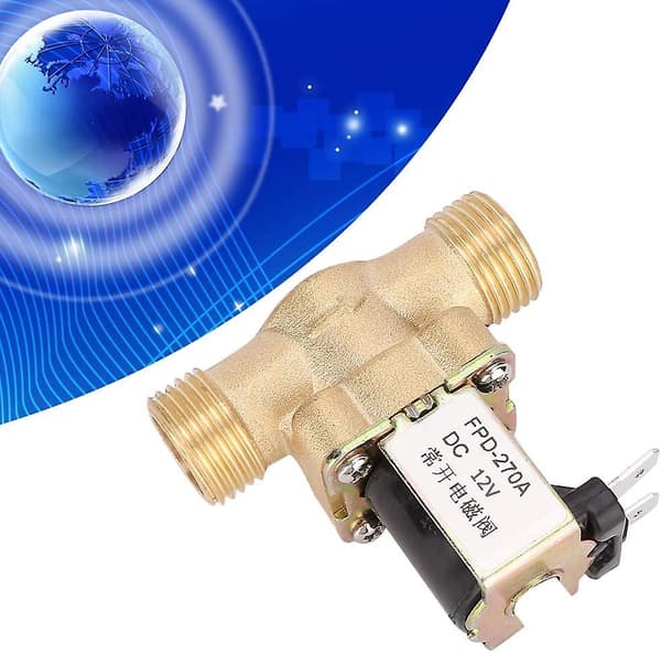 G1/2\" Magnetventil, 12v/24v Mässing Normalt Öppen Magnetventil, Elektromagnetisk Elektrisk Ventil, Vatteninloppsomkopplare(dc12v)