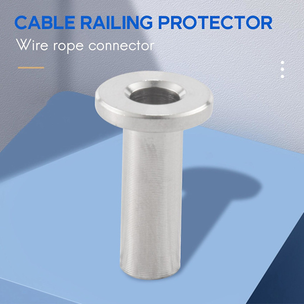 40 stk. T316 rustfrit stål beskyttelseshylster til 1/8 tommer wire tov kabel gelænder DIY balustrade (FMY) Silver