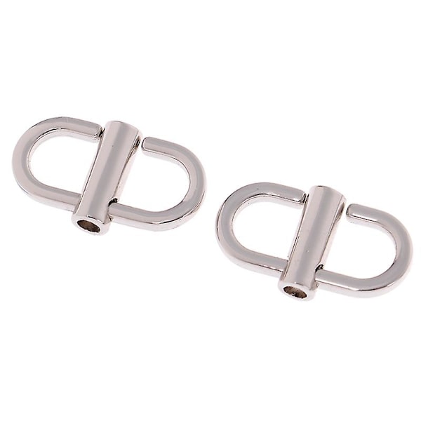 1 par Justerbara Metallspännen Kedjesträmsväska Förkorta Axelväskor Tillbehör (FMY) Silver 1pair x Metal buckle