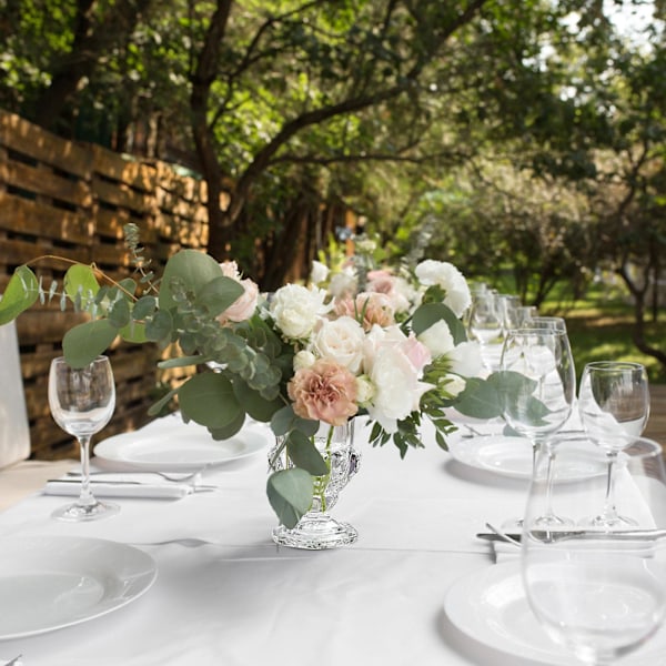Serene Spaces Living Dekorativ Stor Glasurna, Centerpiece Vas för Bröllop, Event  (DPD)  (FMY) Transparent S