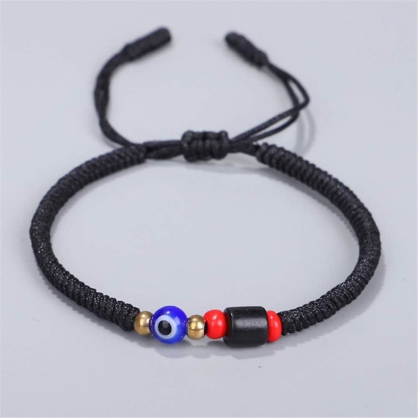 Heytea Rød/svart Ondt Øye Armbånd For Kvinner Menn Tenåringsjenter Gutter Håndvevd Tibetansk Buddhistisk Armbånd For Beskyttelse Og Lykke (FMY)