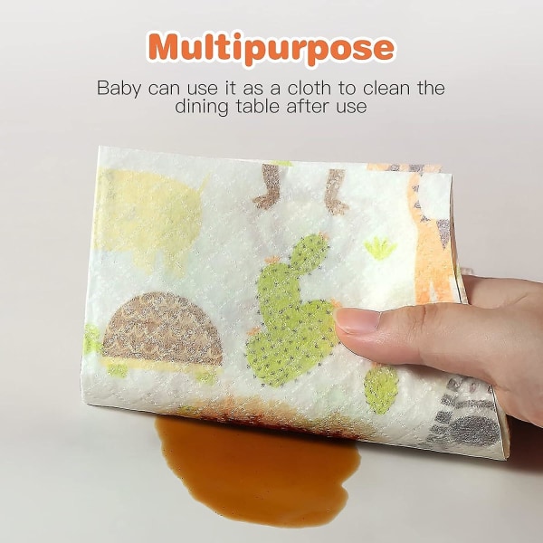 100 kpl kertakäyttöisiä ruokalappuja, säädettävät baby ruokalaput matkapakkaus vastasyntyneille baby (FMY)