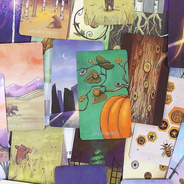 Tilava Tarot-korttipeli Englanniksi Lautapeli Ennustaminen Moninpeli (FMY) Multicolor onesize