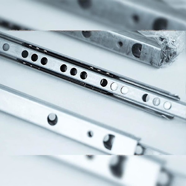 Pakke med 5 par (10 stk.) Skuffeskinner/kugleskinner, del 1, 17 mm x 278 mm, til skuffe, galvaniseret (FMY) 214mm