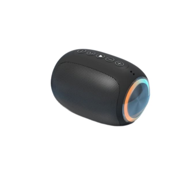 Bärbar Bluetooth högtalare, högtalare med subwoofer, längre speltid, Bluetooth 5.0, bärbar högtalare för partystrandcamping, (svart) (FMY)