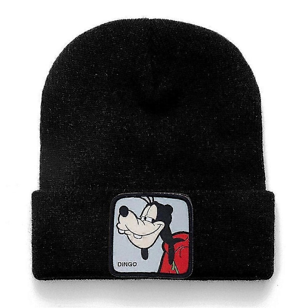 Dam & Herr Beanies för Vinter - Vikbara Beanie Hattar med Mickey Minnie Donald Duck Goofy Patch Stickad Skidhatt Varm Skallehatt (FMY) Goofy