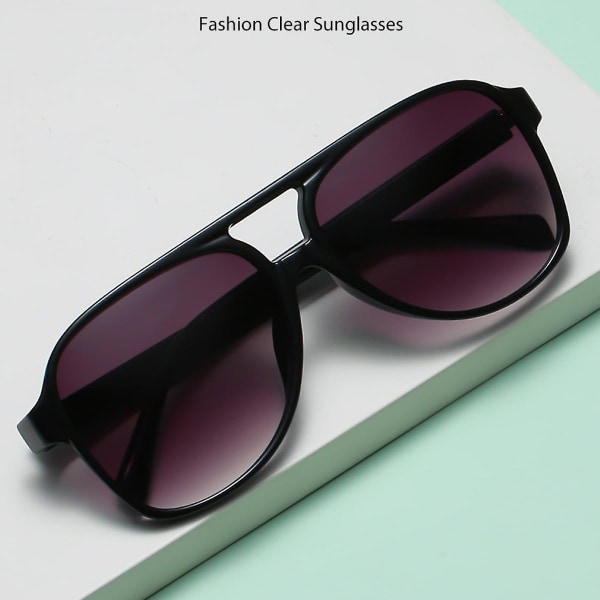 Polariserte solbriller for menn kvinner Trendy vintage retro mote kvadratiske solbriller (FMY)