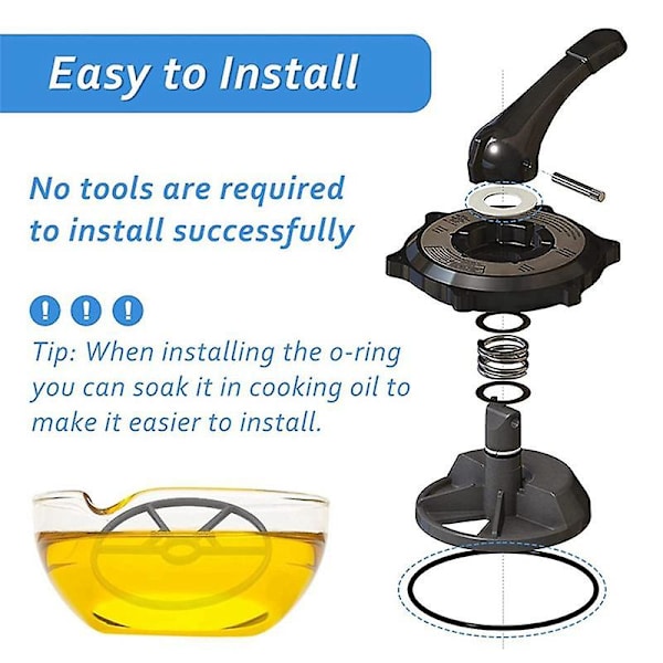 Passar för flervägsventildelar Pool och Spa reservdelar O-ring Packning Rebuild Kit O-ring  (FMY) Black White