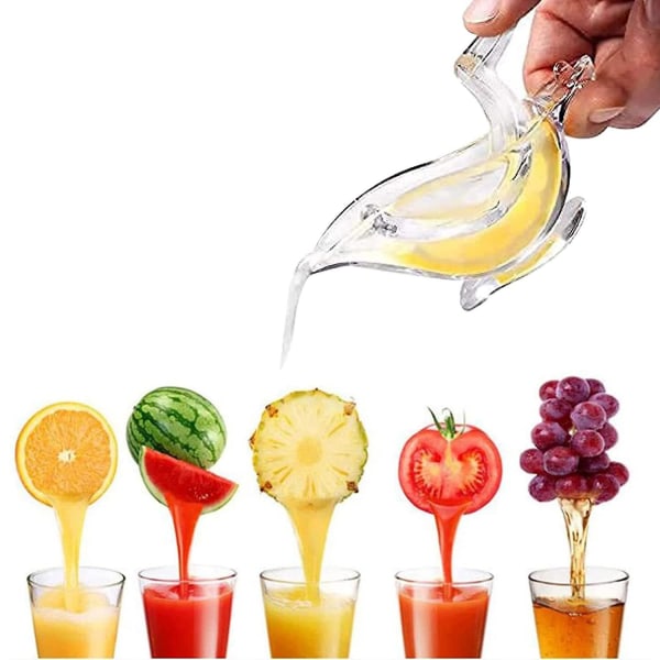 5 st Citronjuicer Clip Akryl Manuell citronskivpressare Bekväm transparent fruktjuicer för hemmet (FMY)