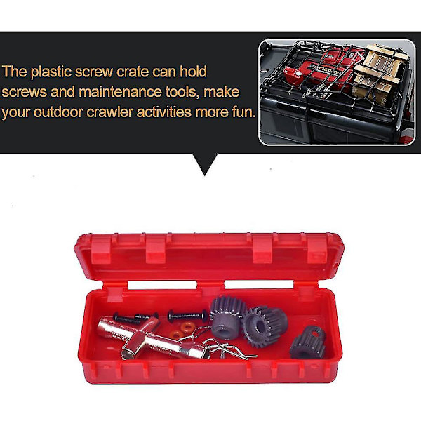 9 in 1 säiliön varastointi matkatavarat netto lapio yhteensopiva 1/10 Rc Traxxas Trx4,1  (FMY)