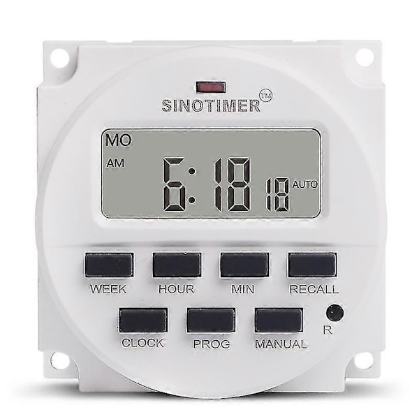 15.98 Tommers LCD Digital Timer 12V DC Programmerbar Tidsbryter TM618N-4(FMY)